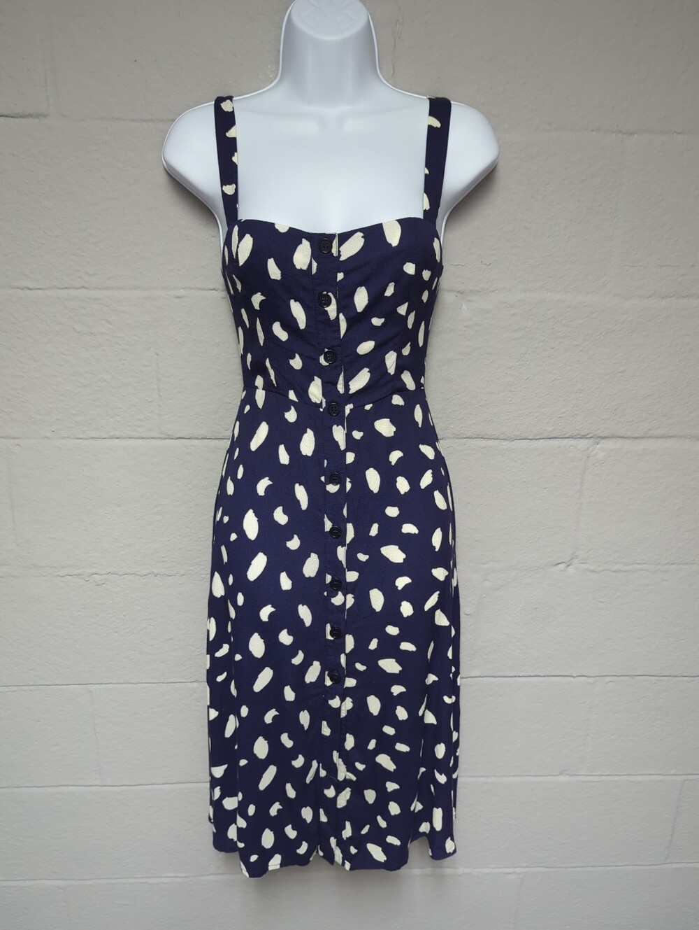 Reformation Midi Sundress Size 0 Button Up Tank Dress Excellent